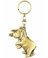 Walt Disney Winnie the Pooh Eeyore Figure Brass Key Ring Key Chain NEW U... - $8.79