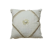 3d Pillow, Decorative Pillow, White Jacquard, White Velvet, High Quality 16x16'' - £27.52 GBP