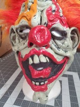 Halloween Clown Mask Latex Creepy Evil Scary costume Flame Clown for Adult new - £15.87 GBP