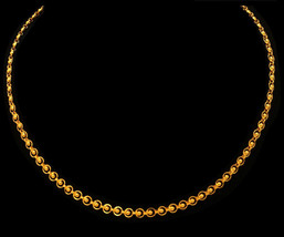 INDIAN GOLD SMITH HANDMADE DESIGN 20K 22K YELLOW GOLD CHAIN NECKLACE KAR... - £2,879.12 GBP+