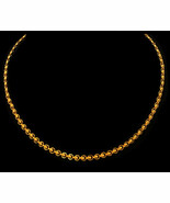INDIAN GOLD SMITH HANDMADE DESIGN 20K 22K YELLOW GOLD CHAIN NECKLACE KARAT SIZE? - $68,458.91 MXN - $89,006.85 MXN