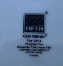 222 Fifth Autumn Celebration square dinner plates (2) image 3