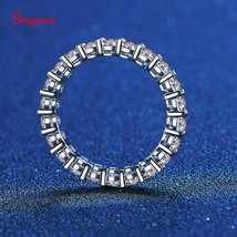 3mm Moissanite Wedding Ring for Women Created Diamond  Full Eternity Stackable E - £45.43 GBP