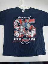 Gildan  Cleveland indians  Summer Of  1995 T-Shirt Men XL Blue  Vintage - £7.84 GBP