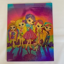 Lisa Frank Pocket Folder Glitter The Fearless 5 Rainbow Puppy NEW &amp; UNPUNCHED - £15.78 GBP