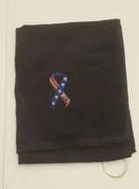 USA Embroidered Ribbon Golf Bag Towel 16x18 Supports Wounded Warrior Project  - £15.73 GBP