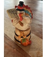 TURKEY STUMP STONEWARE SALT &amp; PEPPER SHAKER SET CRACKER BARREL OLD COUNT... - $11.30
