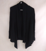 Apt 9 Women&#39;s Solid Black Open Front Sweater Shawl Size PM - £9.94 GBP