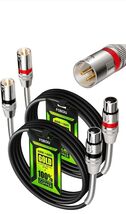 2 PCS 6’ XLR Microphone Cable Male to Female 3Pin Cable Braided - $8.77