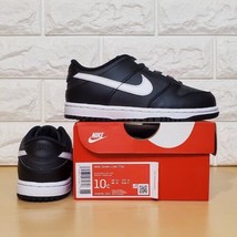 Nike Dunk Low TDE Size 10 Toddler Black Panda White DH9761-002 - £87.89 GBP