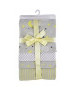 Flannel Receiving Blanket 4-Pack Cotton Baby Blankets Yellow Assorted Pr... - $26.34 CAD