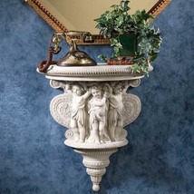 Italian Baroque Antique Cherubs Sculpture Console Shelf Replica Reproduction - £157.48 GBP