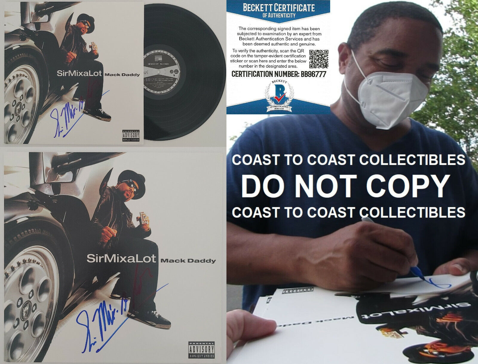Primary image for Sir Mix A Lot signed Mack Daddy album vinyl record Baby Got Back proof Beckett 