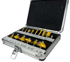 B-Stock 14 Piece EDM ROUTER BIT SET - 1/4" Shank Tungsten Carbide Edges ... - $19.99