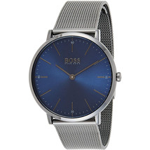 Hugo Boss Men&#39;s Mesh Blue Dial Watch - 1513734 - £119.87 GBP