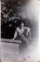 Soldier Posing For Picture While Back Home On Furlough 1944 - £3.92 GBP