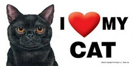 I (Heart) Love my CAT Black Cat Full Color Car Fridge Magnet 4x8 Waterpr... - $6.76