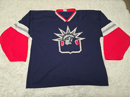 Vintage Lady Liberty Logo (NYR Rangers) Jersey XL #8 Athletic Knits #8 C... - £36.72 GBP