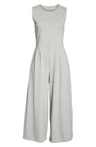 NWT Eileen Fisher Speckled Organic Cotton Jumpsuit in Moon Gray Crop Jumper XL - £73.94 GBP
