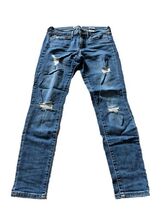 Banana Republic Jeans Women 27 Blue Denim Pants Mid Rise Skinny Ankle Di... - $363.77 MXN