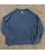 Time and Tru Sweatshirt Top Women Blue Long Sleeve Cotton Blend XXL (20) - $181.76 MXN