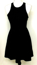 SO FIT &amp; FLARE DRESS SIZE SMALL BLACK CRISS CROSS BACK ZIPPER SLEEVELESS... - $17.56