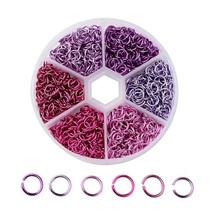 Jump Rings 6 Colors Aluminum Wire Open Jump Rings, Mixed 6mm  01C - £7.58 GBP