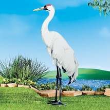Realistic Whooping Crane Heron Garden Stake Coastal Bird Outdoor Pond Yard Decor - £23.81 GBP