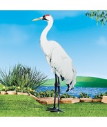 Realistic Whooping Crane Heron Garden Stake Coastal Bird Outdoor Pond Ya... - £23.61 GBP