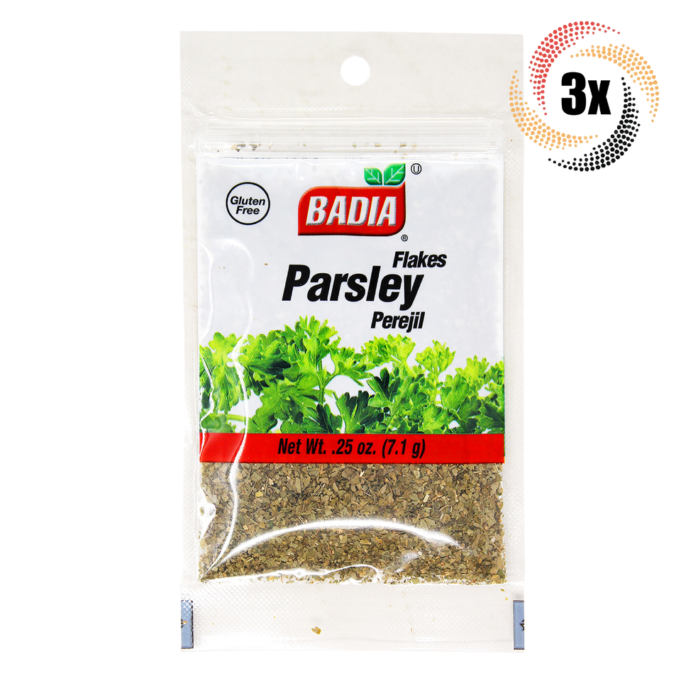 3x Bags Badia Parsley Flakes Seasoning | .25oz | Gluten Free No MSG &amp; Ko... - $10.17