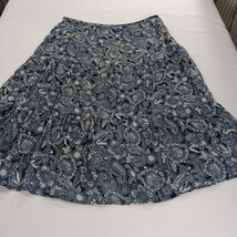 Notations WYRK0027 Women's Blue/White Paisley Side Zipper Skirt Size 1X  image 9