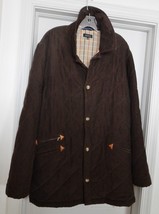 BARNEYS NEW YORK Western Coat Jacket Quilted Corduroy Lined Italy Brown Men&#39;s 54 - £62.12 GBP
