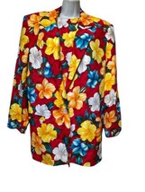 Vintage Evan picone Hawaiian Floral 3 piece Blazer skirt suit set womens Size 12 - £34.78 GBP