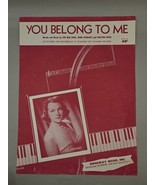 YOU BELONG TO ME - Jo Stafford-Pee Wee King 1952 Vintage Sheet Music - $10.93
