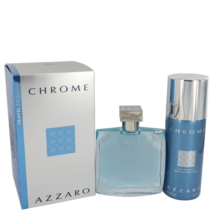 Azzaro Chrome 3.4 Oz Eau De Toilette Spray 2 Pcs Gift Set  - $80.89