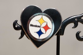 Nfl Football Fan Apparel Pittsburgh Steelers Team Logo Heart Pin - $12.37