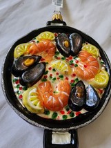 Neiman Marcus Christmas Paella Glass Seafood Ornament New - £31.01 GBP