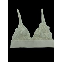 Lively Long Lined Lace Bralette White Wireless Unpadded Bra Women&#39;s Size XS - £11.52 GBP