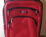 DELSEY 22&quot; ROLLING WHEELED EXPANDABLE RED CARRY-ON BAG LUGGAGE SUITCASE - £43.45 GBP