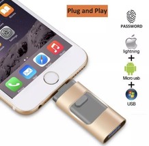 512 3 in 1 USB Flash Drive Photo Memory Stick Expansion For iPhone ipad AndroidO - £22.37 GBP