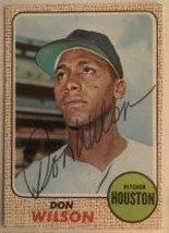Don Wilson Signed Autographed 1968 Topps Baseball Card - Houston Astros - £79.69 GBP