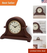 Classic Walnut Brown Vintage Desk Clock - Silent Quartz Movement, 12.7w ... - $924.75 MXN