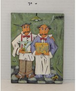 chef and Waiter Kitchen Decor Ceramic Plaque - $13.51 CAD