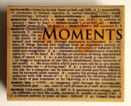 Wood Mount Craft Rubber Stamp Moments Background Definition Quote Used - $7.99