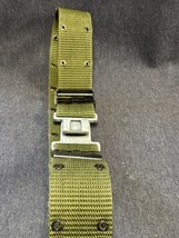 Vintage ARMY WEB PISTOL BELT medium green - £11.85 GBP