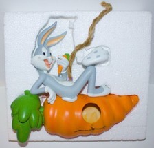 Looney Tunes Bugs Bunny Riding a Carrot Resin Birdhouse NEW UNUSED Small... - £26.62 GBP