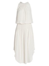 NWT Ramy Brook Audrey Smocked Midi in Ivory White  Blouson Dress XL $425 - £127.87 GBP