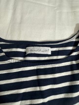 Keren Hart Women's Small Black & White Stripes Cotton Blend Shirt Top RN#010089 image 5