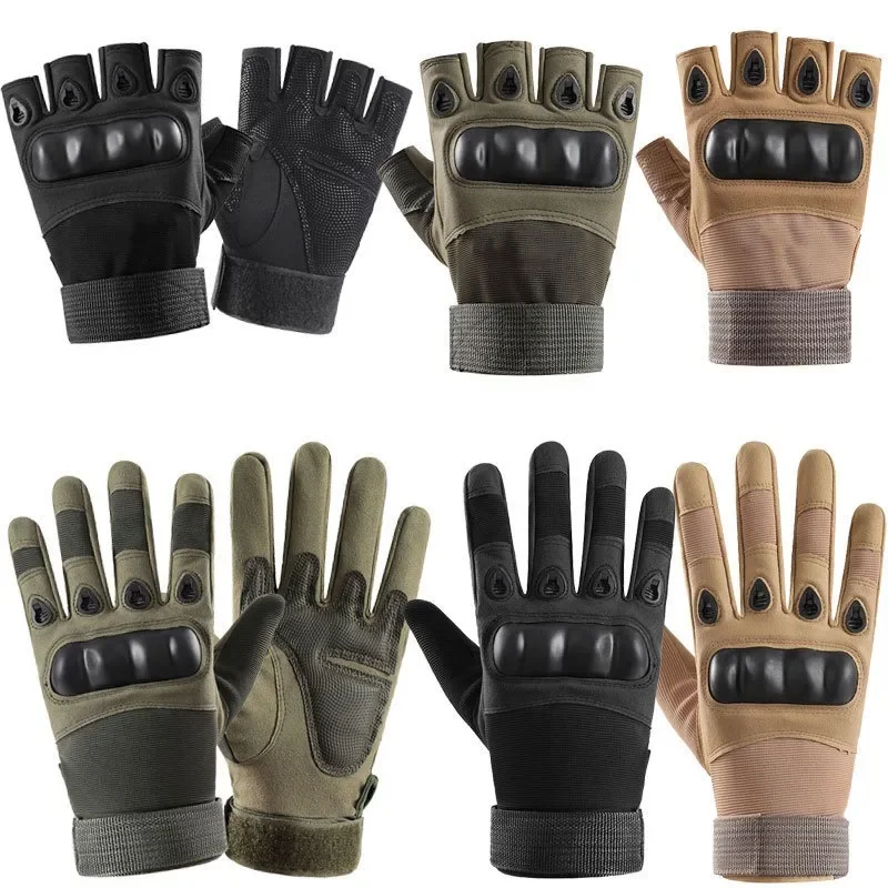 Knuckle Protection Tactical Gloves Leather Touchscreen Motorcycle Gloves... - £12.38 GBP+