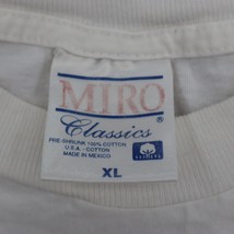 MIRO Shirt Mens XL White Short Sleeve Crew Neck Preshrunk Cotton Knit Ca... - $22.75